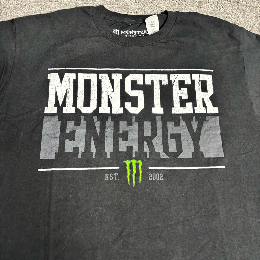 Monster Energy Black Graphic Tee for Men